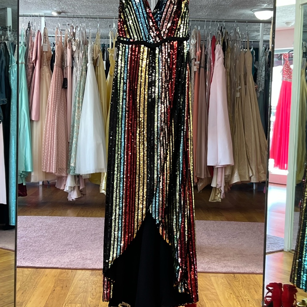 Multicolor Sequin Gown